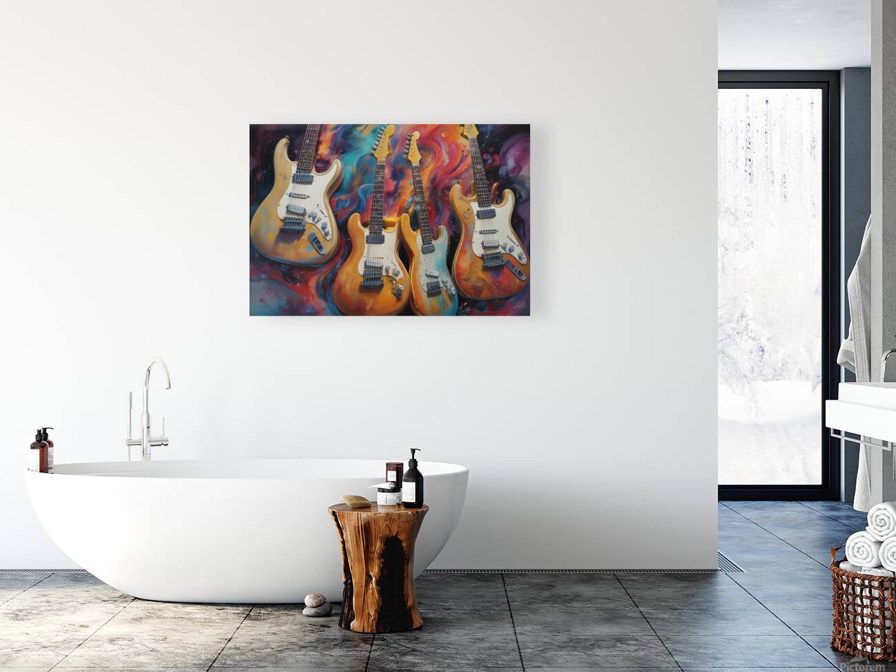 Rainbow Guitars 10 - Contemporary-Music-Art-Cosmic-Stratocaster - Esmonbijouart 
