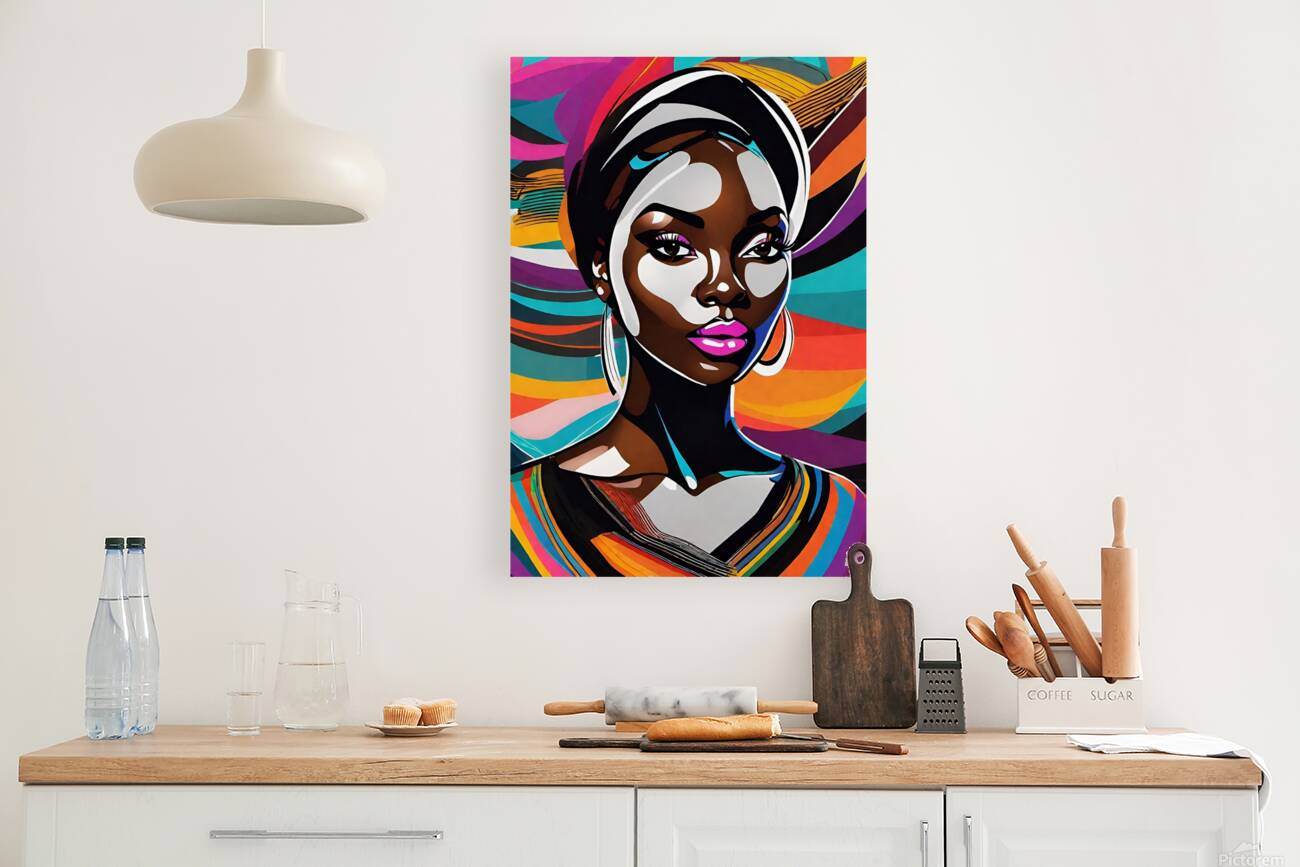 Colorful Abstract Portrait 20 - Contemporary-Geometric-Pop-Art-Stylized-Modern - Esmonbijouart 