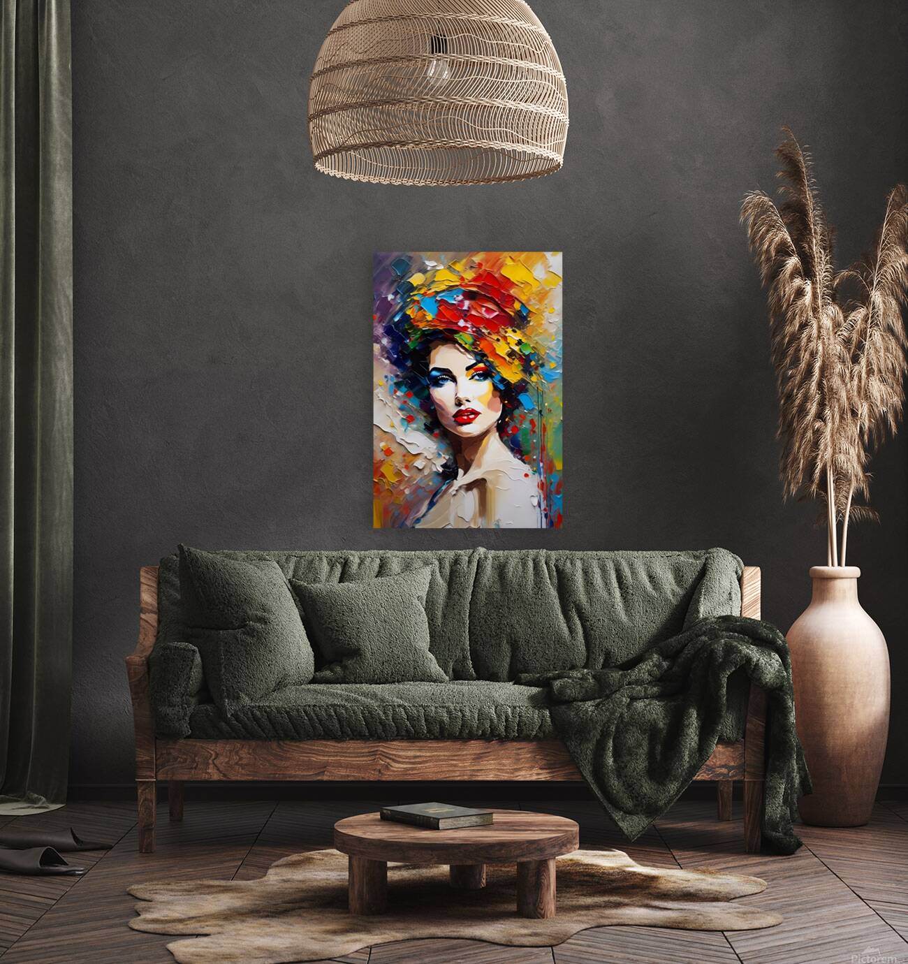 Colorful Abstract Portrait 72 - Contemporary-Glamour-Art-Elegant-Sophisticated - Esmonbijouart 
