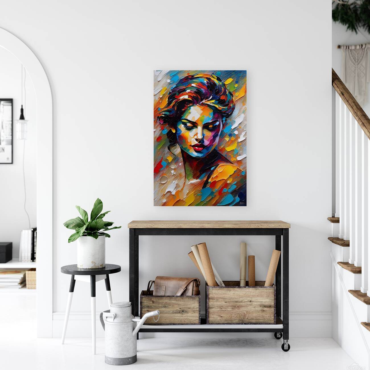 Colorful Abstract Portrait 70 - Contemporary-Abstract-Expressionism-Face-Painting-Masterpiece - Esmonbijouart 