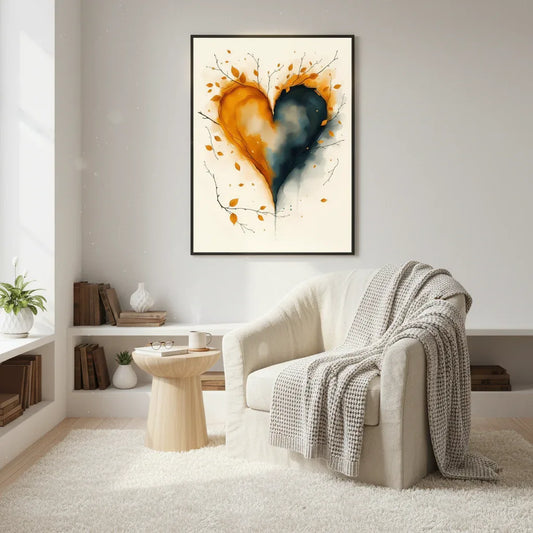 Canvas - Duality of Heart and Nature - Abstract-Watercolor-Romantic-Ethereal - Esmonbijouart 
