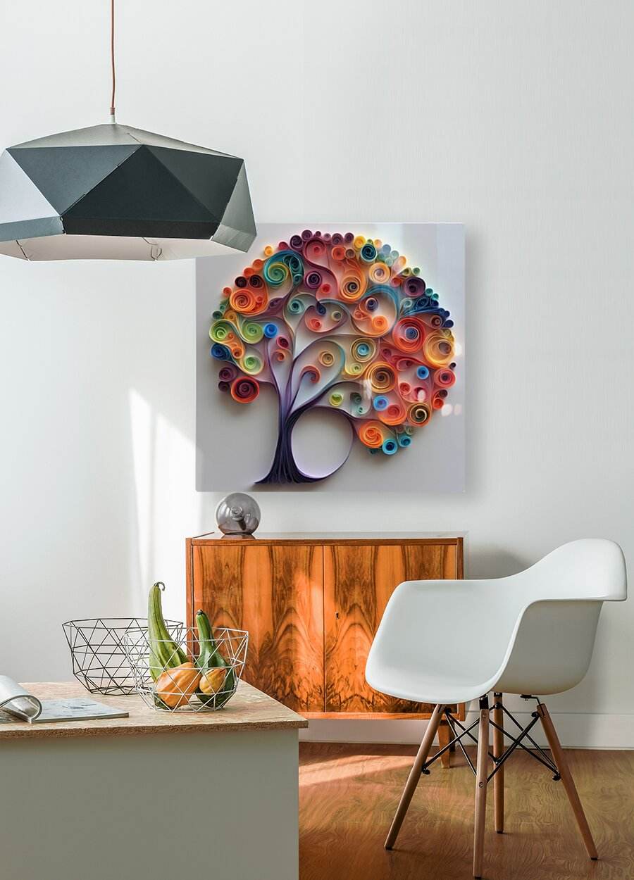 Colorful Paper Tree 15 - Paper-Art-Quilling-Elegant-Sophisticated - Esmonbijouart 