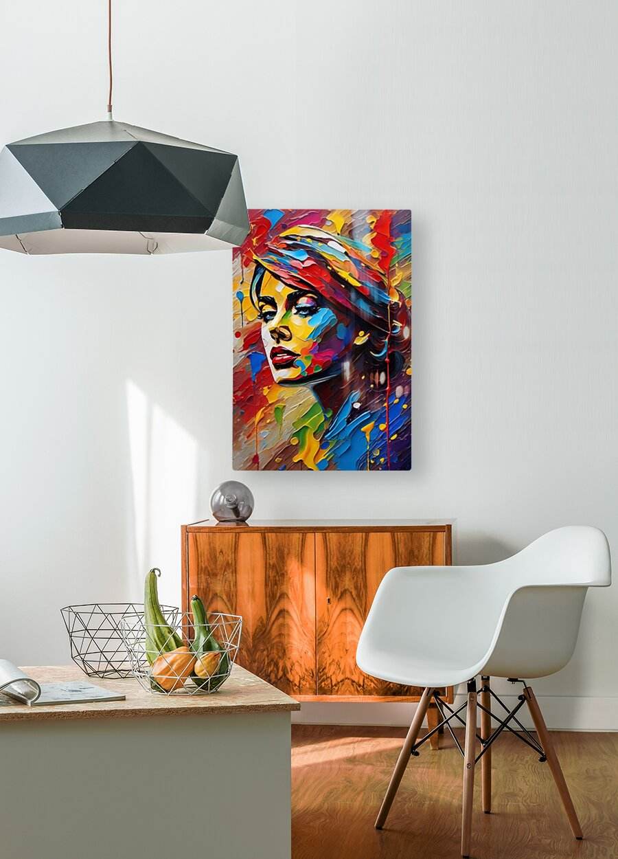 Colorful Abstract Portrait 69 - Contemporary-Abstract-Expressionism-Face-Painting-Explosive - Esmonbijouart 