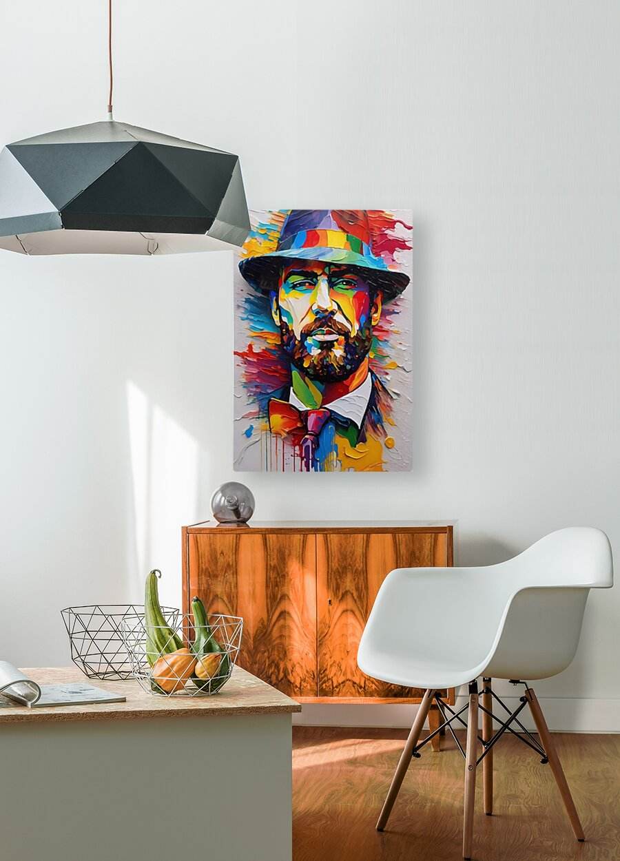 Colorful Abstract Portrait 68 - Contemporary-Gentleman-Art-Sophisticated-Dapper - Esmonbijouart 