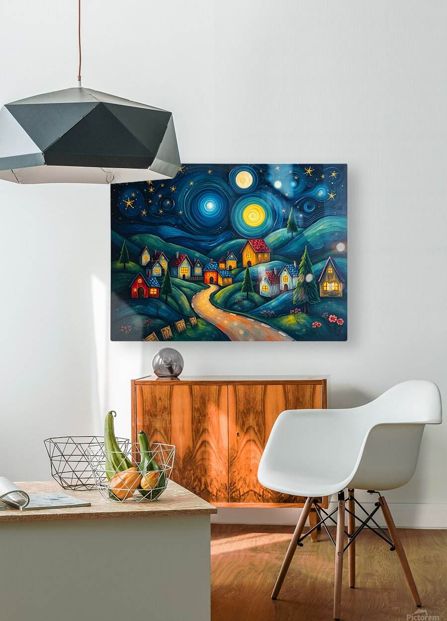 Dreamlike Village 7 - Post-Impressionist-Fantasy-Art-Mystical-Gateway - Esmonbijouart 
