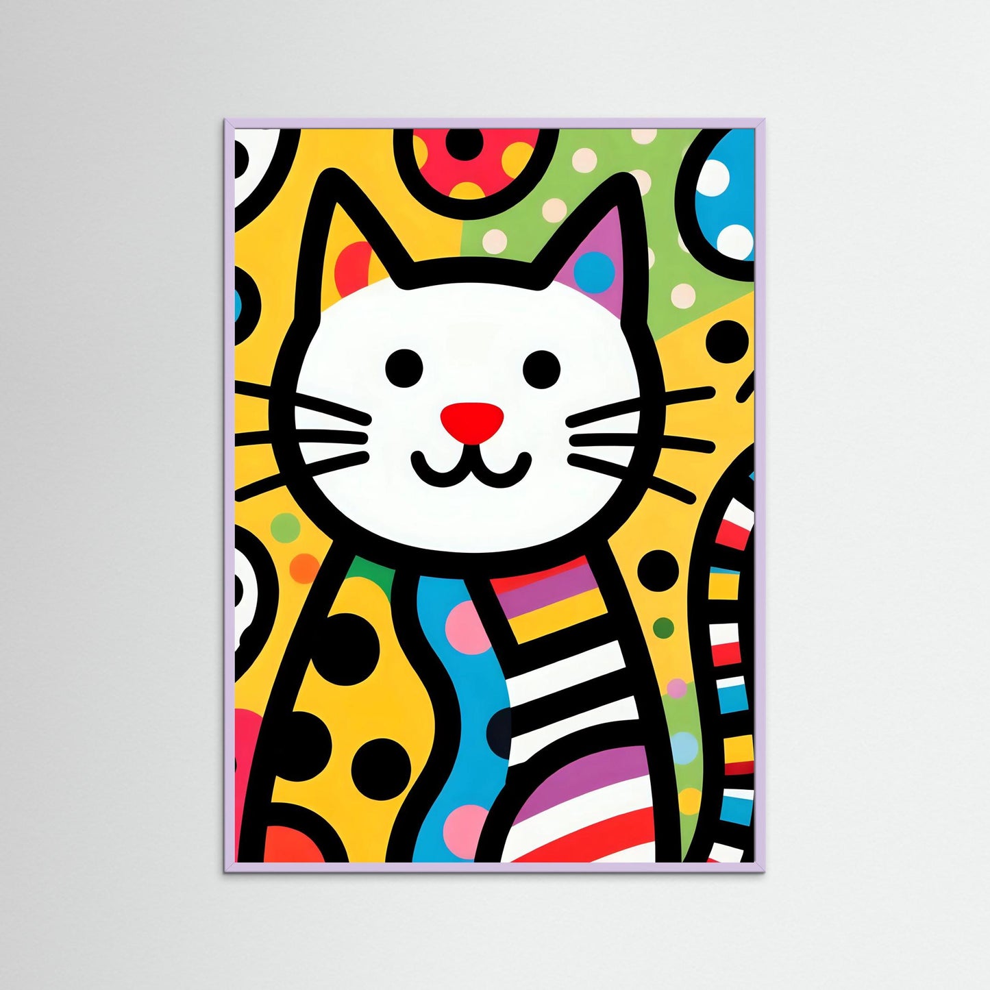 Colorful Pop Art Cat 