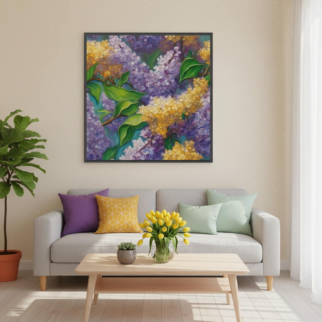 Vibrant Living Room Mockup