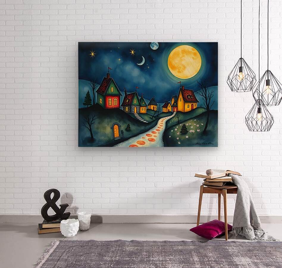 Dreamlike Village 9 - Contemporary-Fairy-Tale-Art-Enchanted-Moonlit - Esmonbijouart 