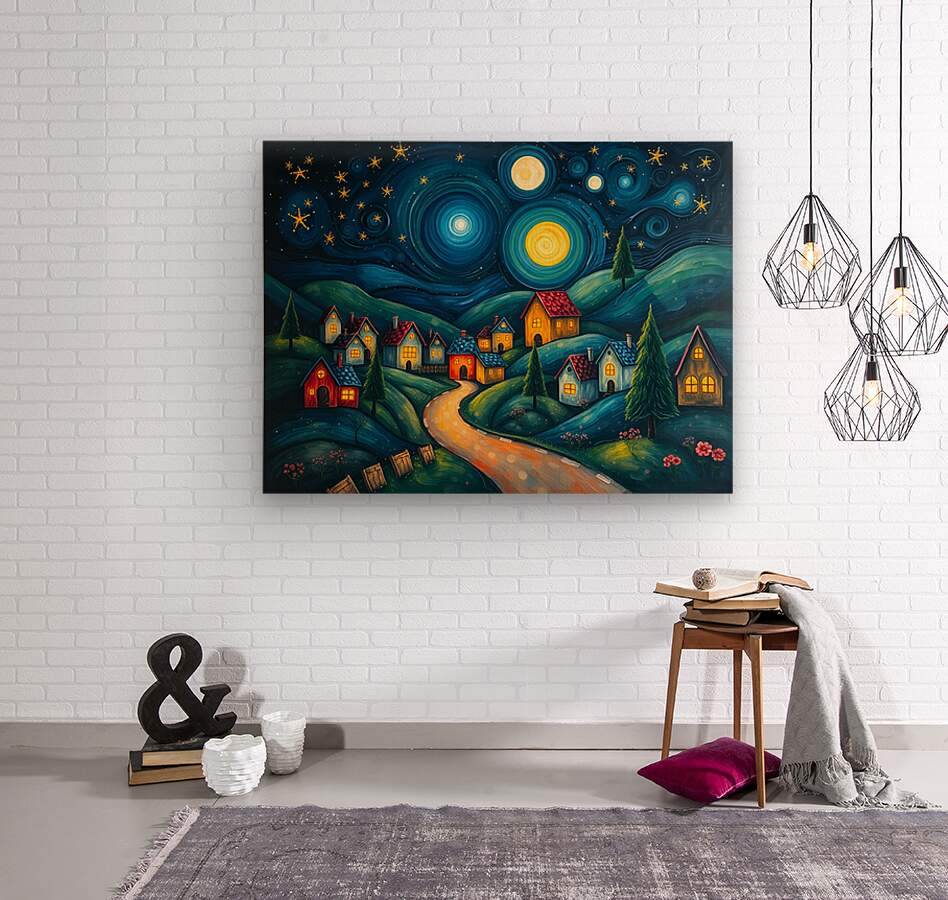 Dreamlike Village 7 - Post-Impressionist-Fantasy-Art-Mystical-Gateway - Esmonbijouart 