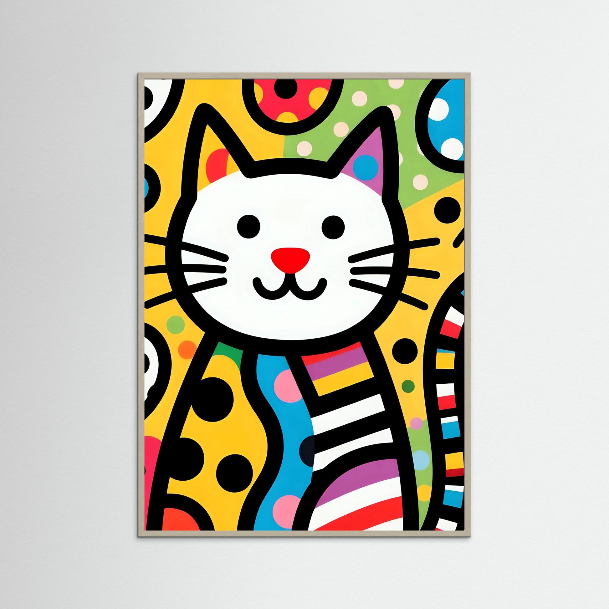 Colorful Pop Art Cat 